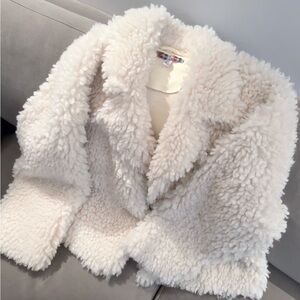 Urban Outfitters Cream Teddy Jacket